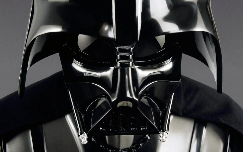 Darth Vader Helmet — Black, Dramatic, Photograph, Mask, Cape, Armor