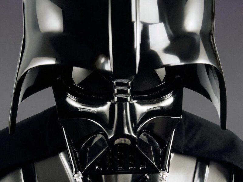 Darth Vader Helmet — Black, Dramatic, Photograph, Mask, Cape