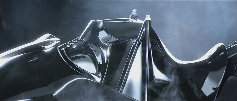 Darth Vader Helmet — Black, Dramatic, Photograph, Smoke, Metallic Surface