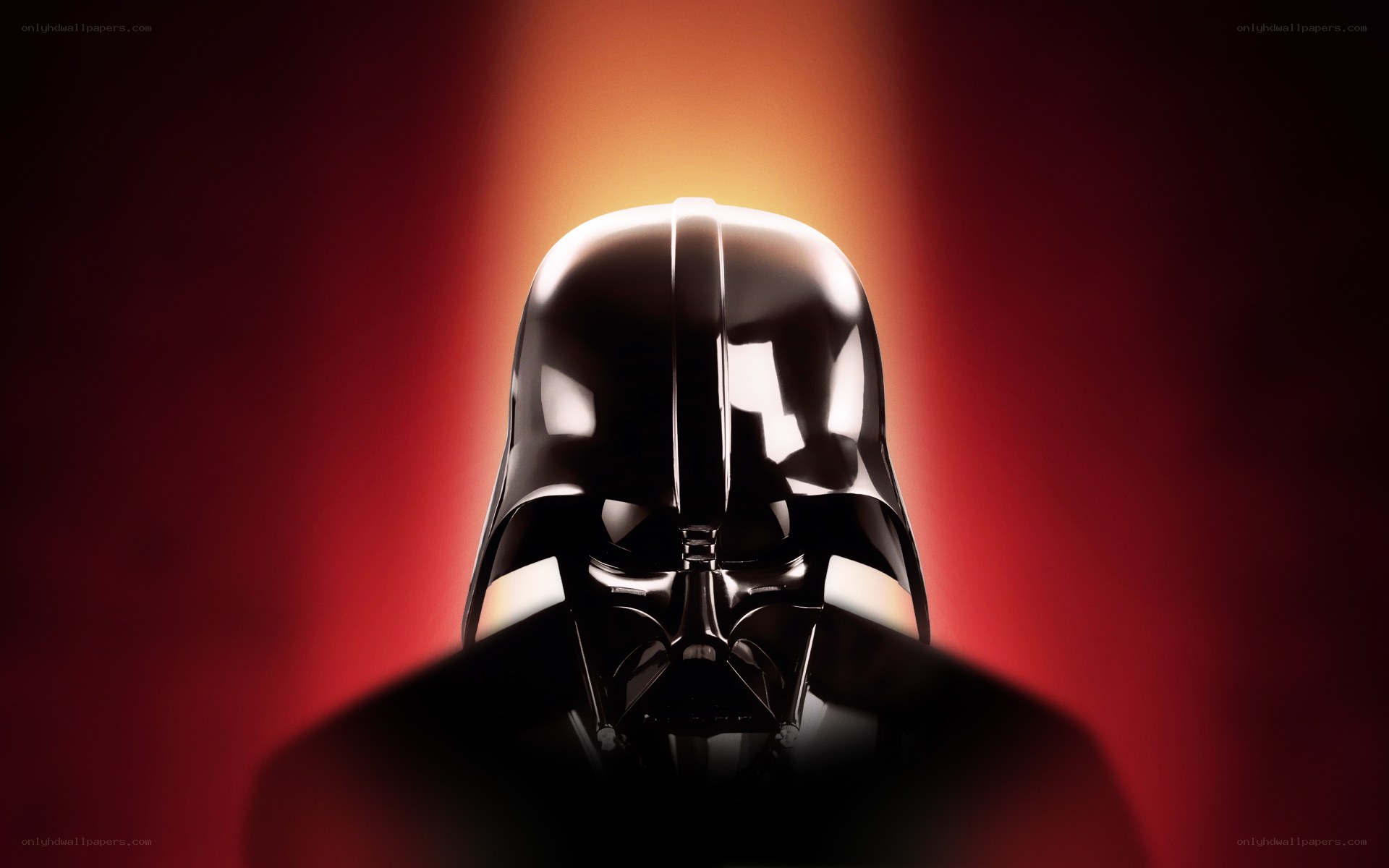 Darth Vader helmet in red light