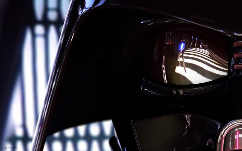 Darth Vader helmet reflection
