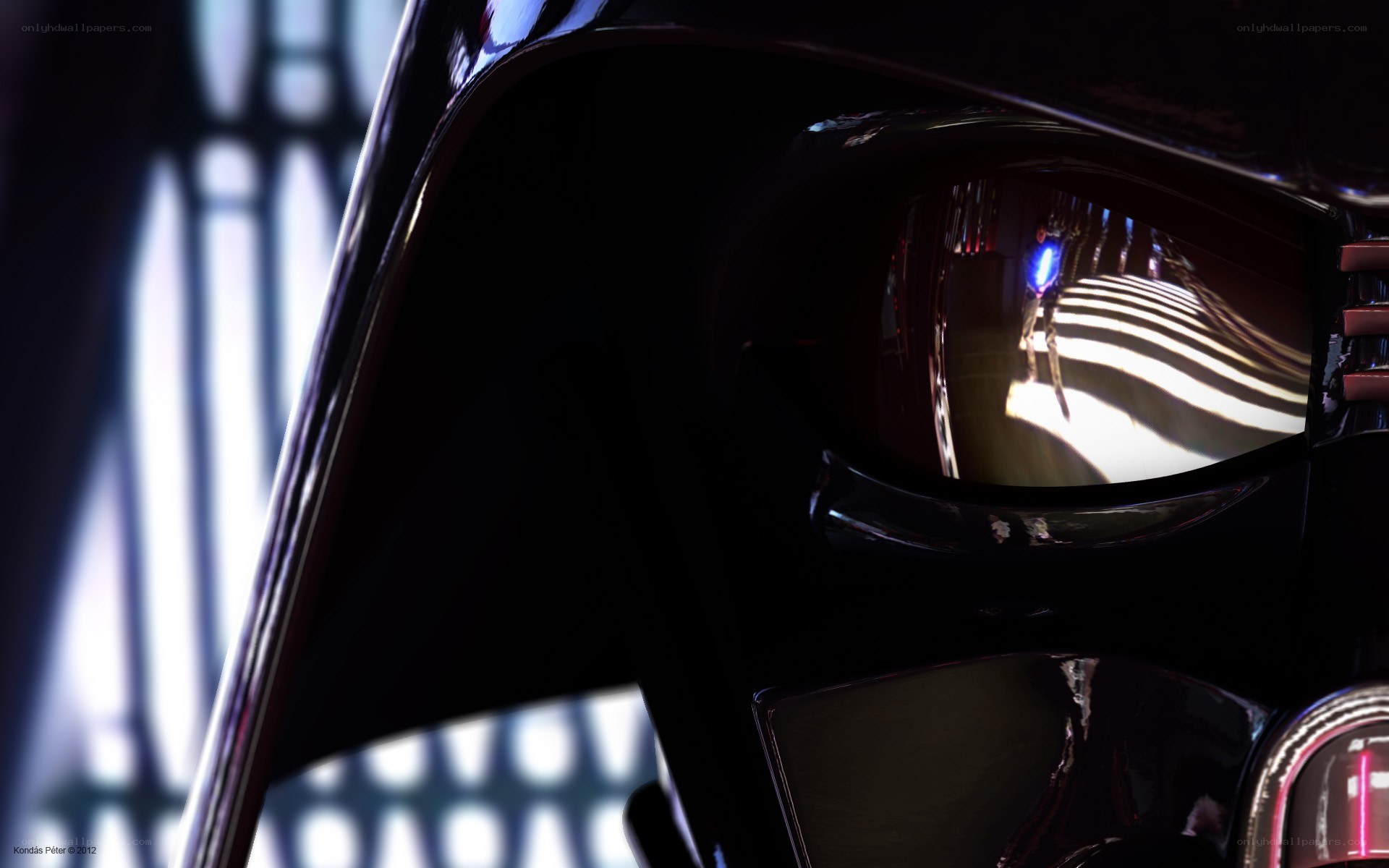 Darth Vader helmet reflection