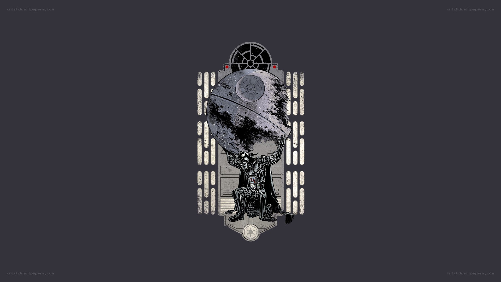 Darth Vader holding Death Star