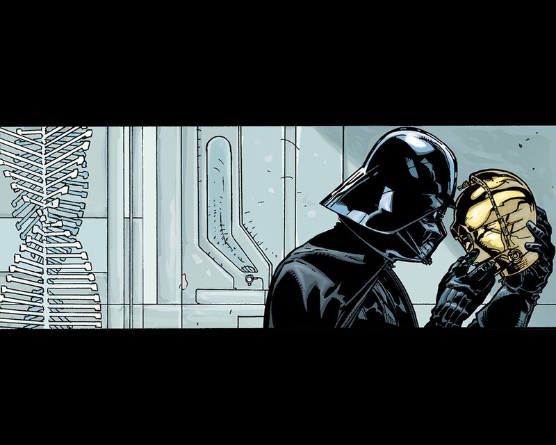 Darth Vader Holding Helmet — Black