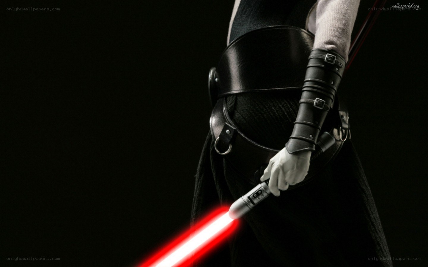 Darth Vader holding lightsaber