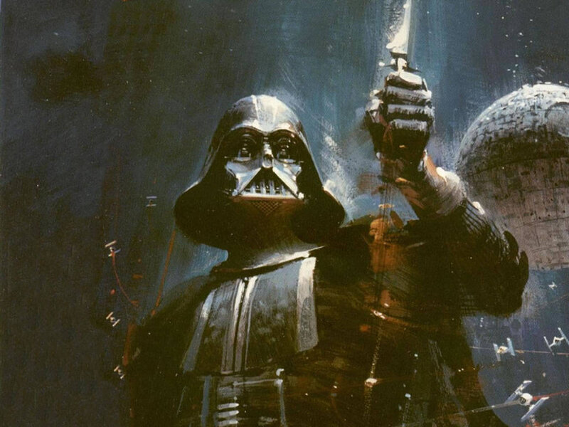 Darth Vader Holding Lightsaber — Black, Dramatic