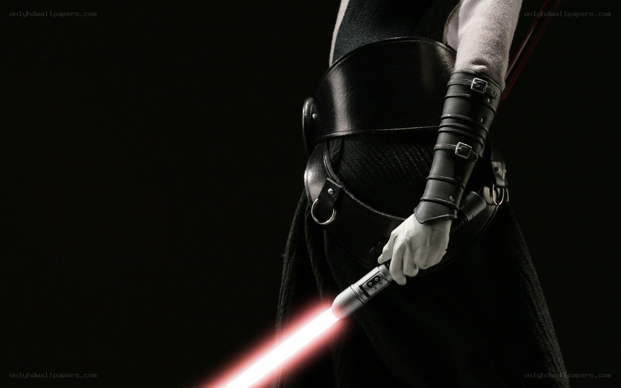 Darth Vader holding lightsaber