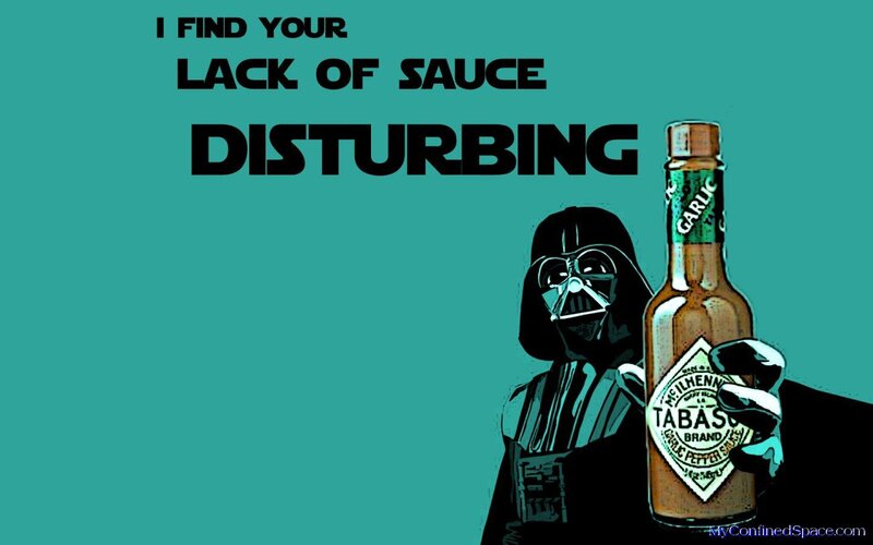 Darth Vader Holding Sauce — Teal