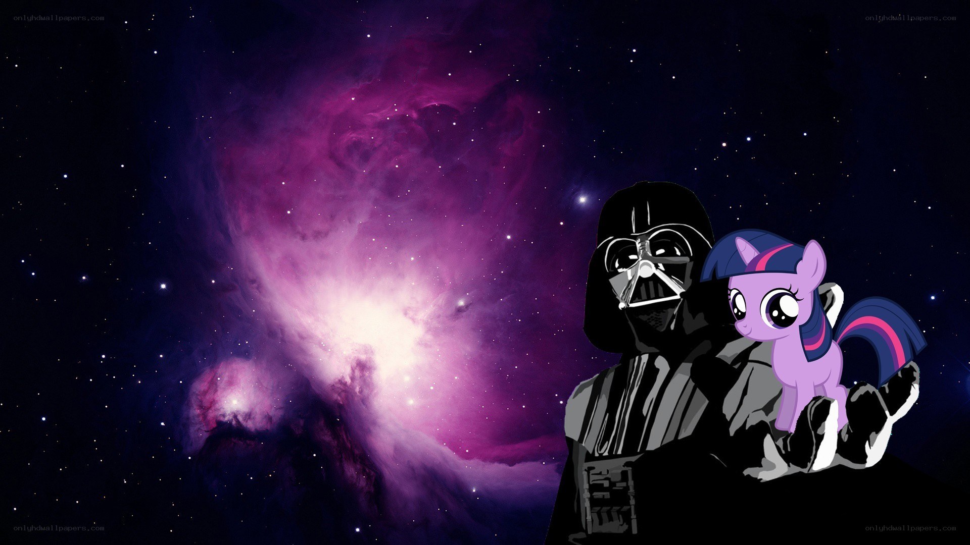 Darth Vader holding Twilight Sparkle
