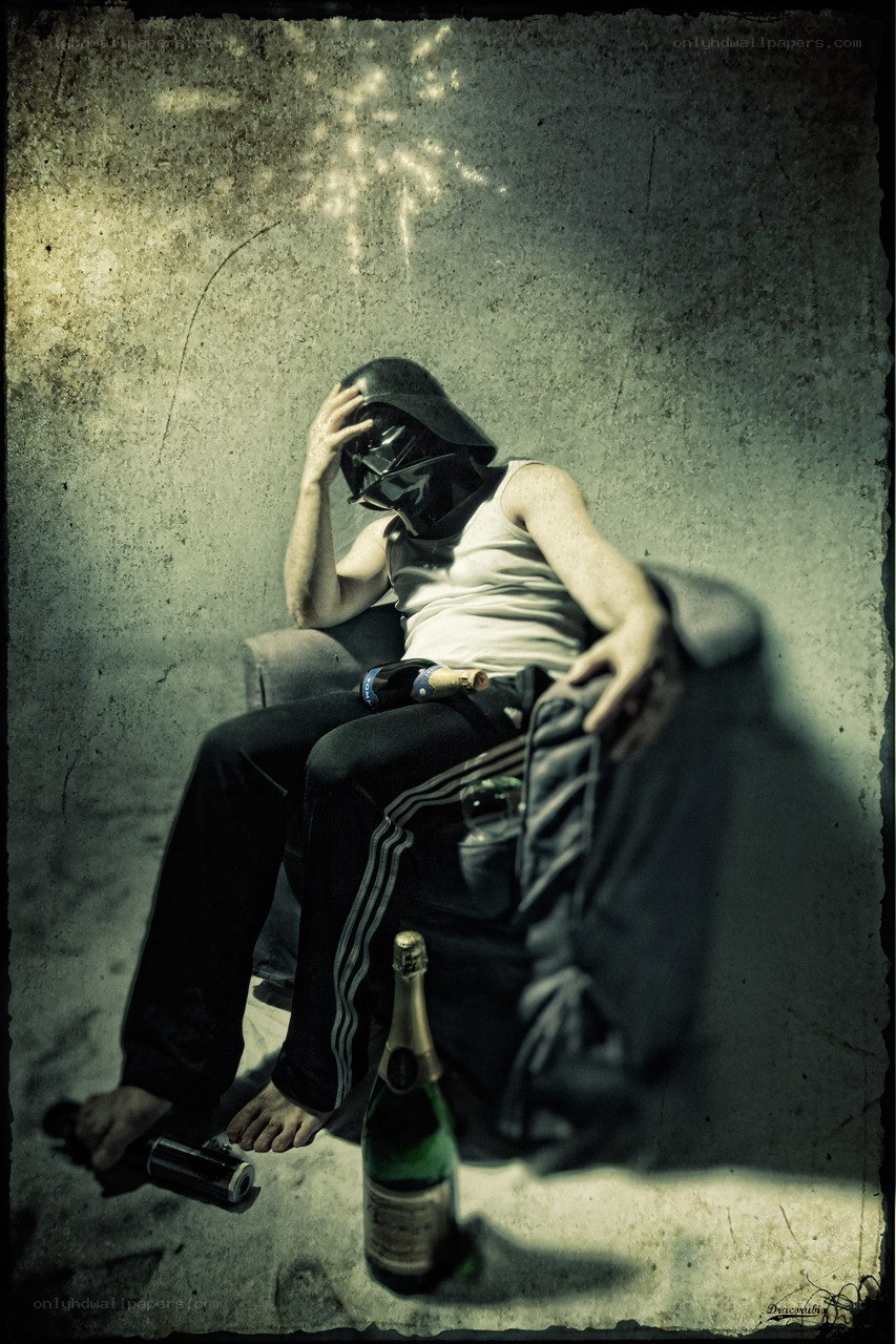 Darth Vader in a chair