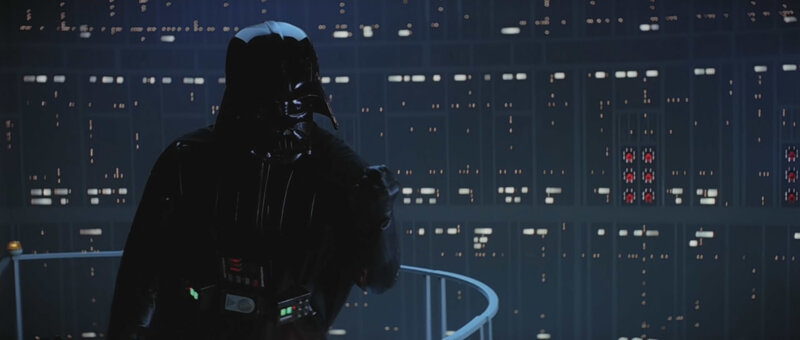 Darth Vader in a control room