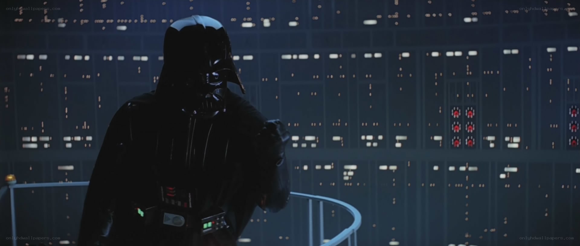 Darth Vader in a control room