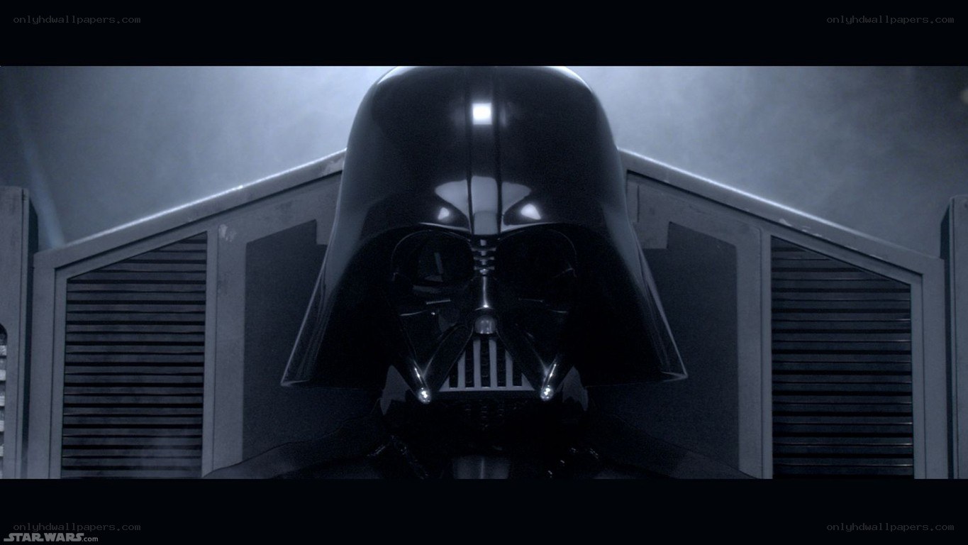 Darth Vader in a dark corridor