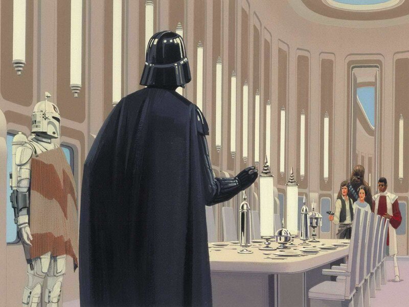 Darth Vader in a dining hall