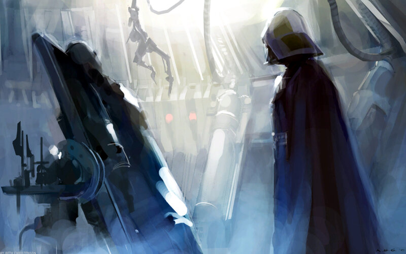 Darth Vader in a ship