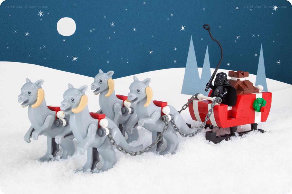 Darth Vader in a sleigh