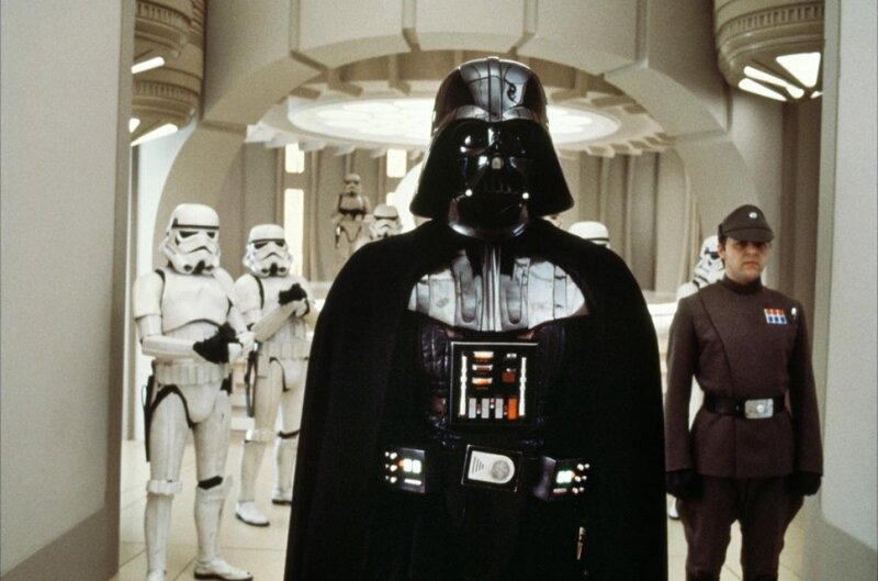 Darth Vader in Corridor — Black, Dramatic