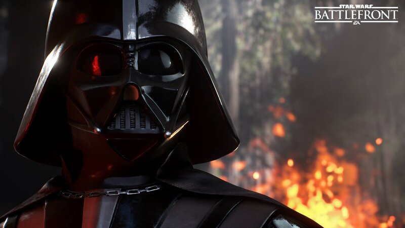 Darth Vader in Flames — Black