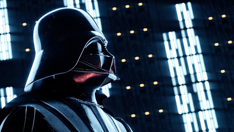 Darth Vader in Profile — Black, Dramatic, Night
