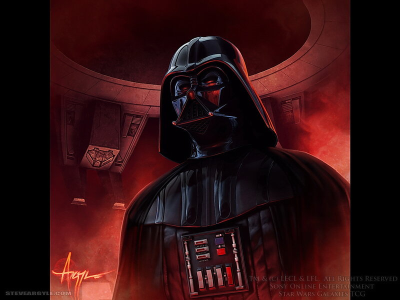 Darth Vader in red light