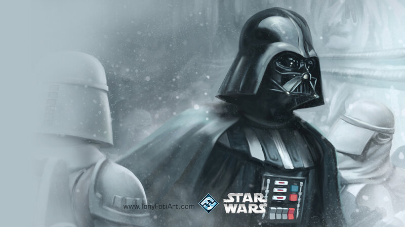 Darth Vader in snowstorm