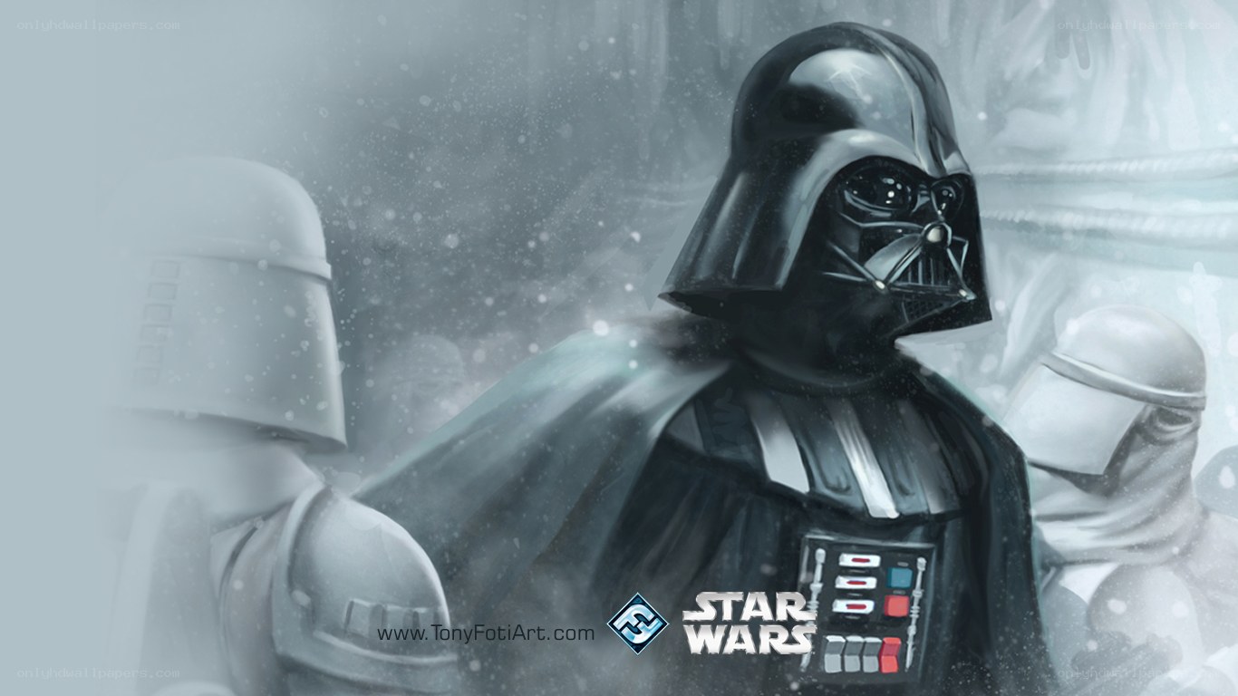 Darth Vader in snowstorm