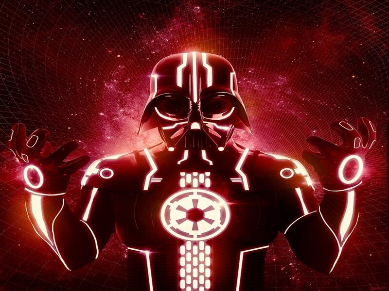 Darth Vader in Tron style