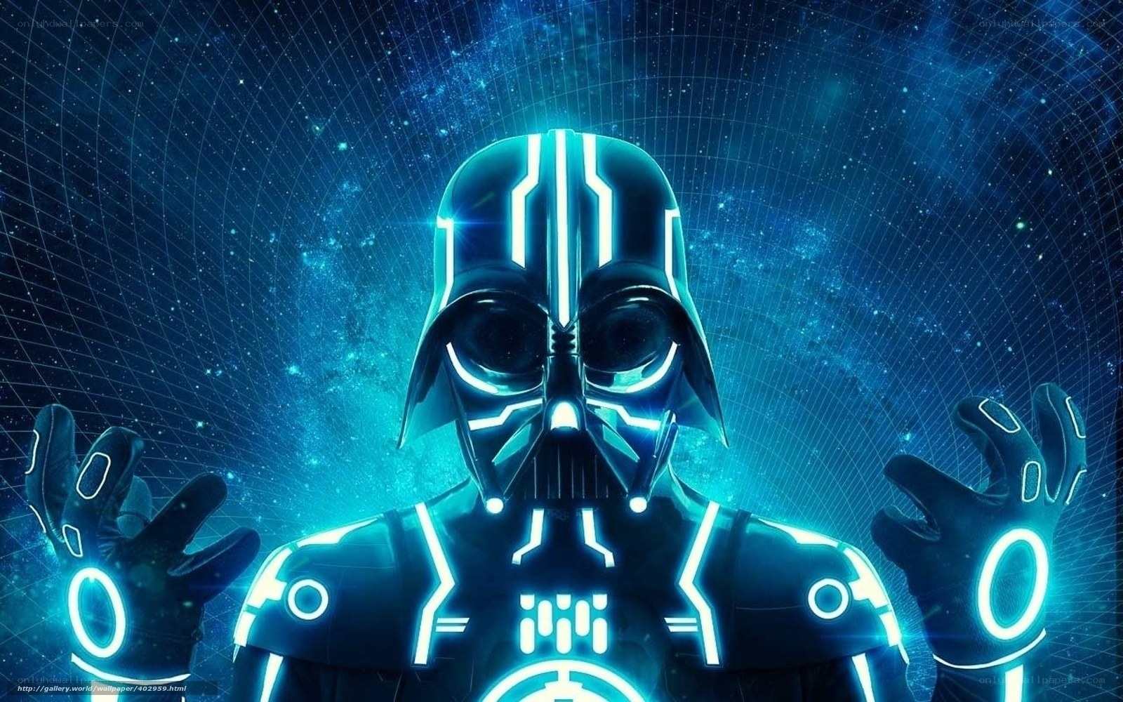 Darth Vader in Tron style