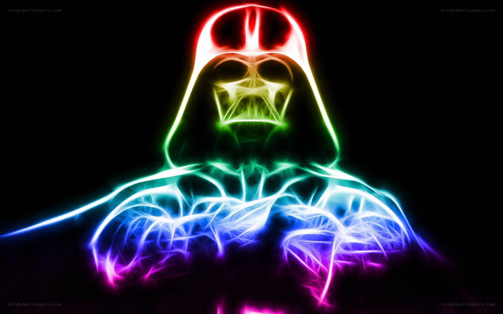 Darth Vader neon art