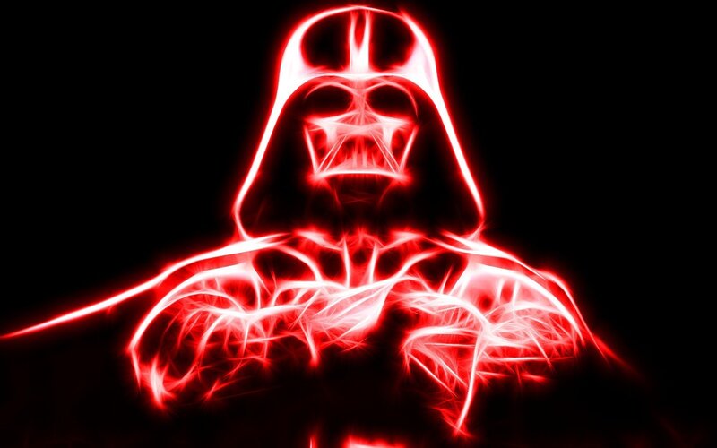Darth Vader neon art