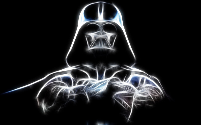 Darth Vader neon portrait