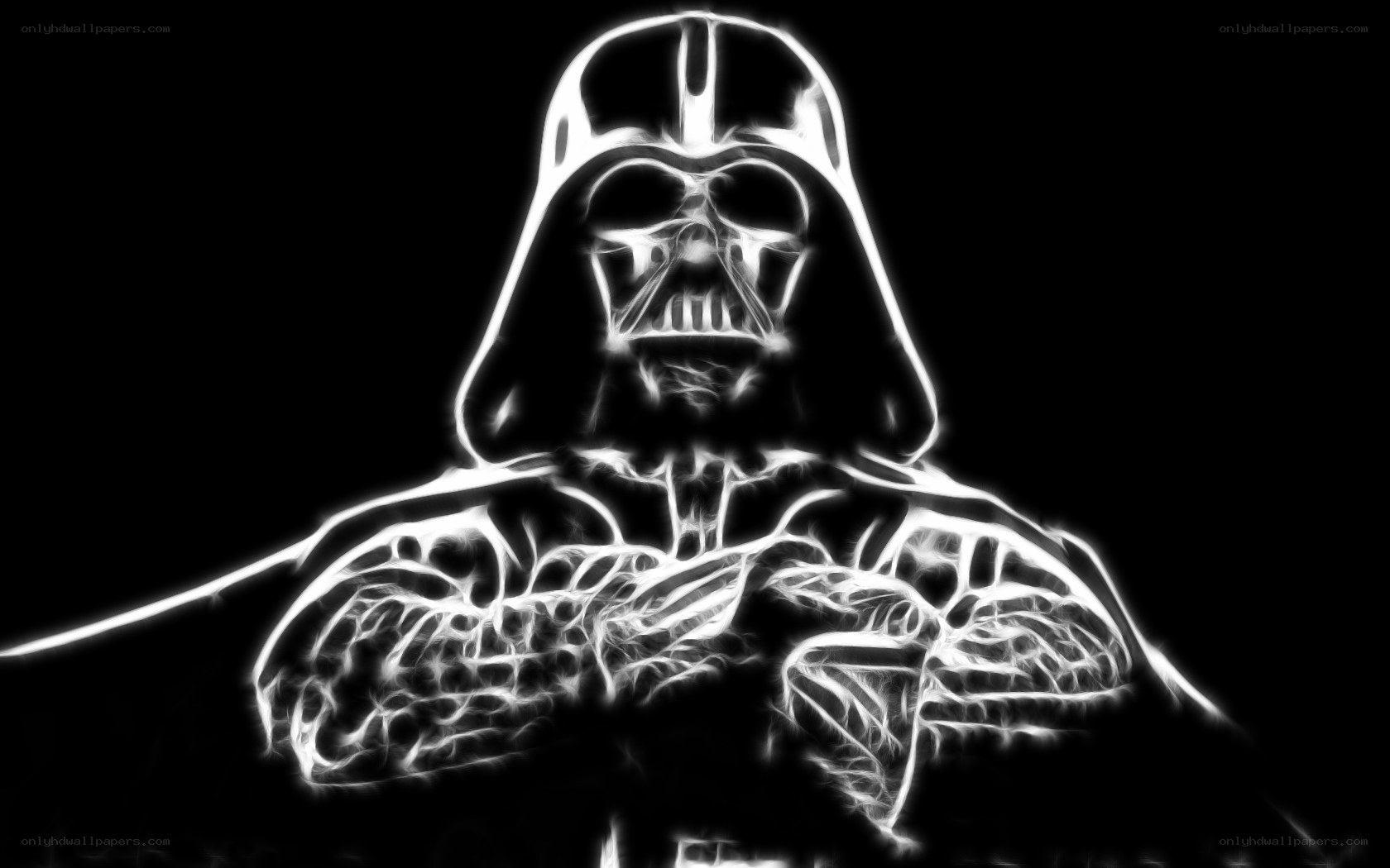 Darth Vader neon portrait