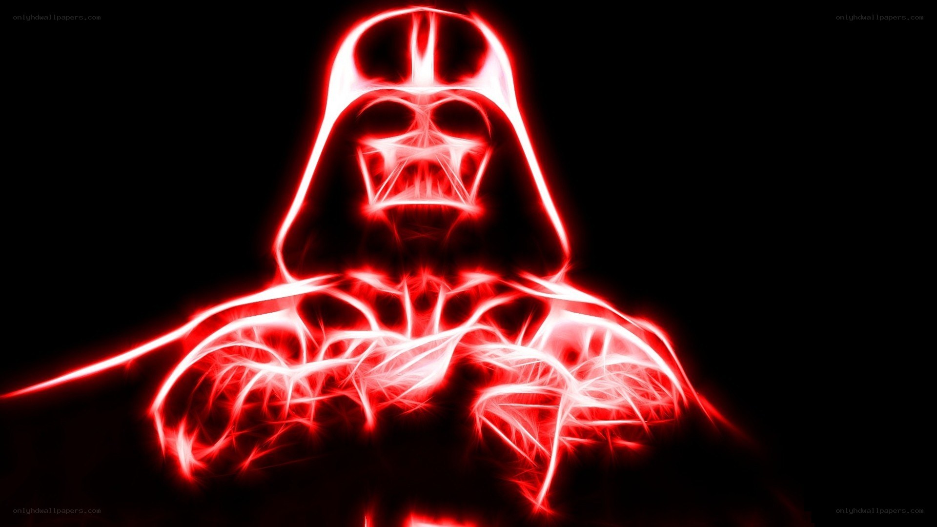 Darth Vader neon portrait