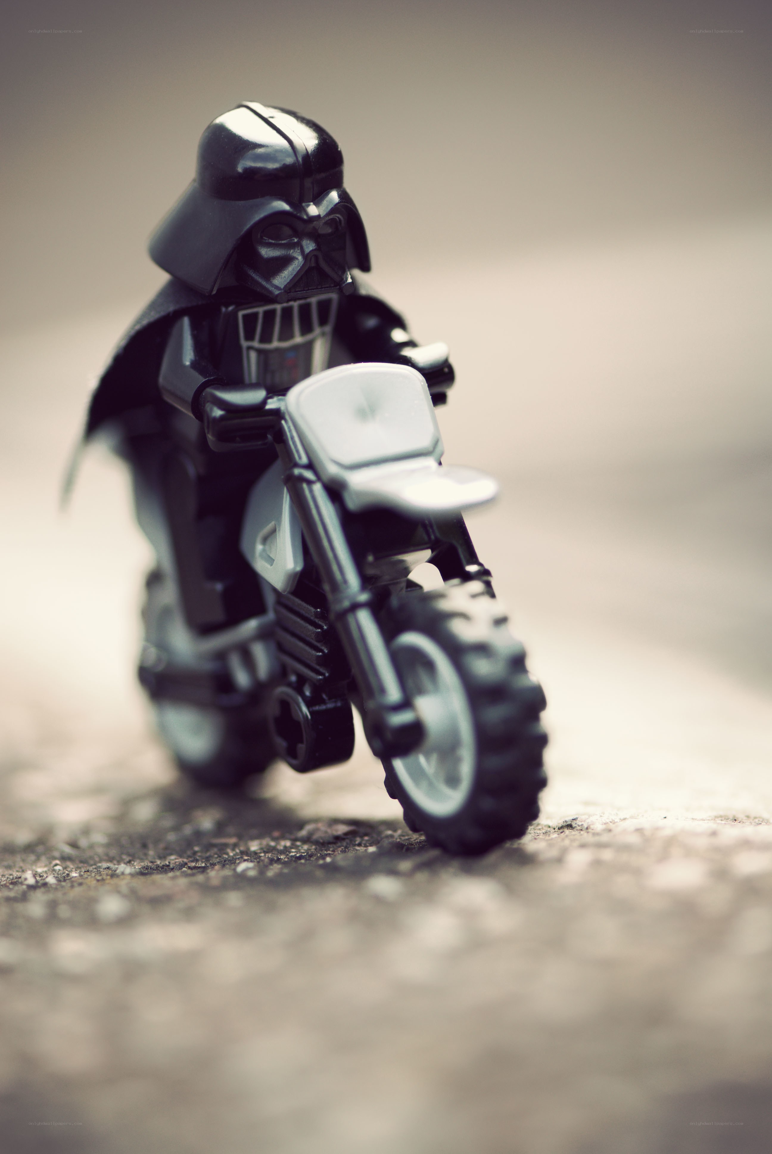 Darth Vader on a motorcycle