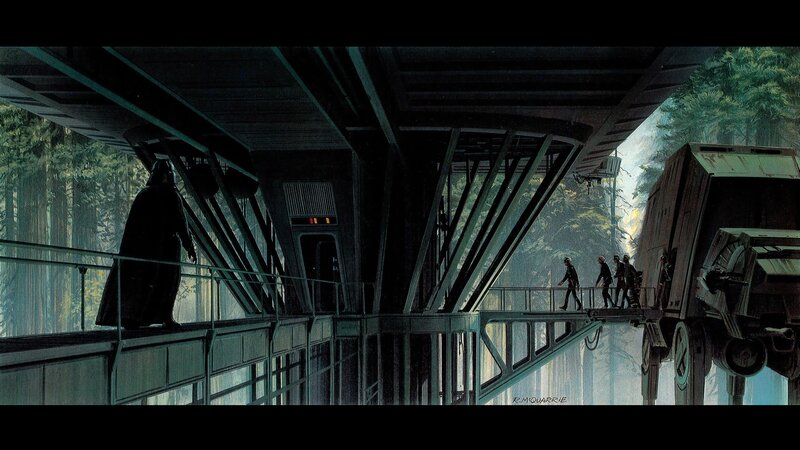 Darth Vader on Platform — Green, Dramatic