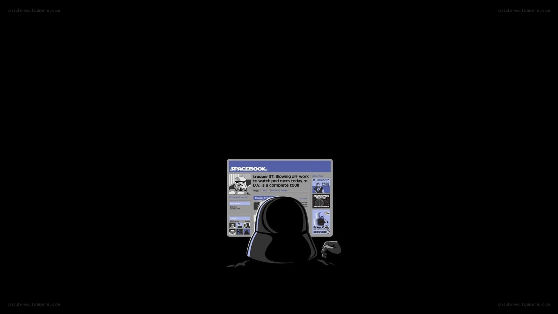 Darth Vader on Spacebook