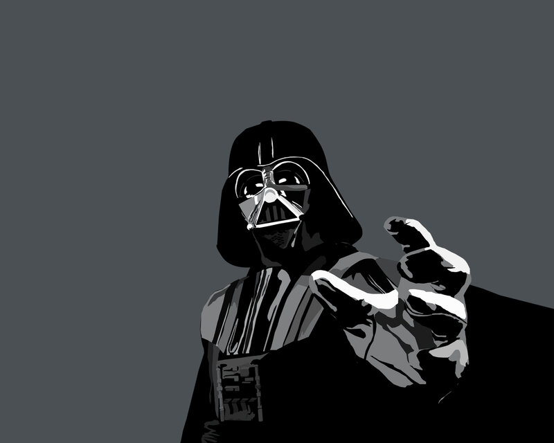 Darth Vader pointing