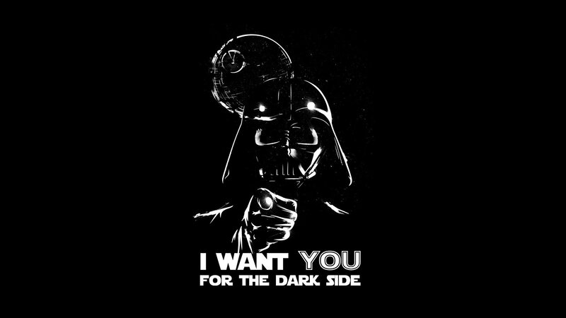 Darth Vader Pointing — Black