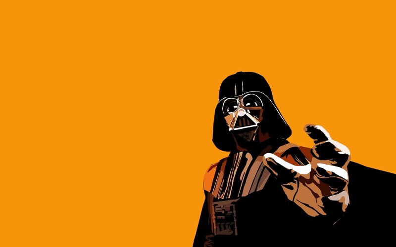 Darth Vader Pointing — Orange