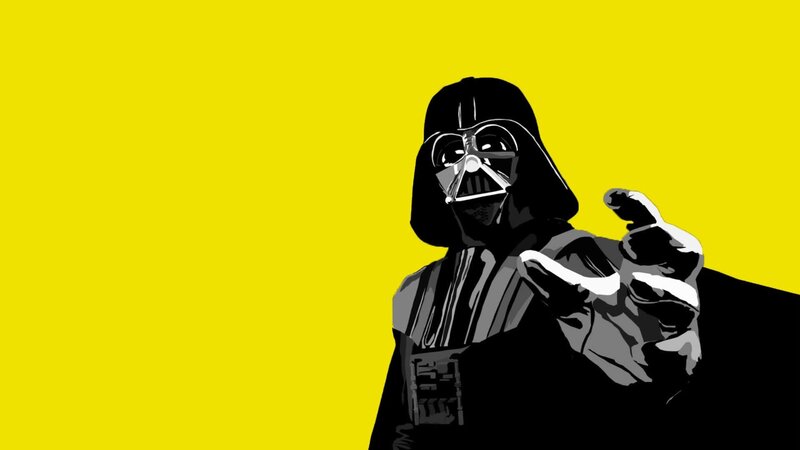 Darth Vader Pointing — Yellow