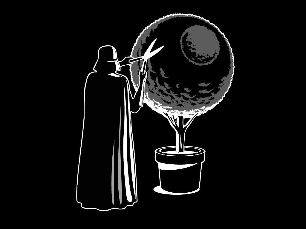 Darth Vader pruning tree