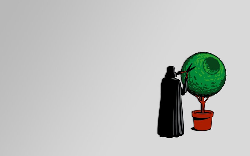 Darth Vader Pruning Tree — Black