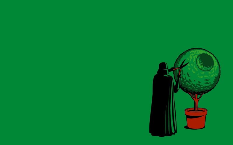 Darth Vader Pruning Tree — Green, Calm