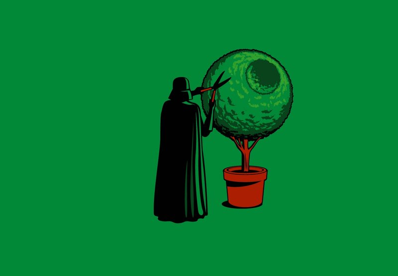 Darth Vader Pruning Tree — Scissors