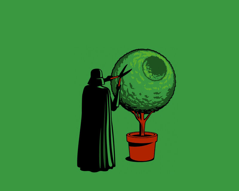 Darth Vader pruning tree