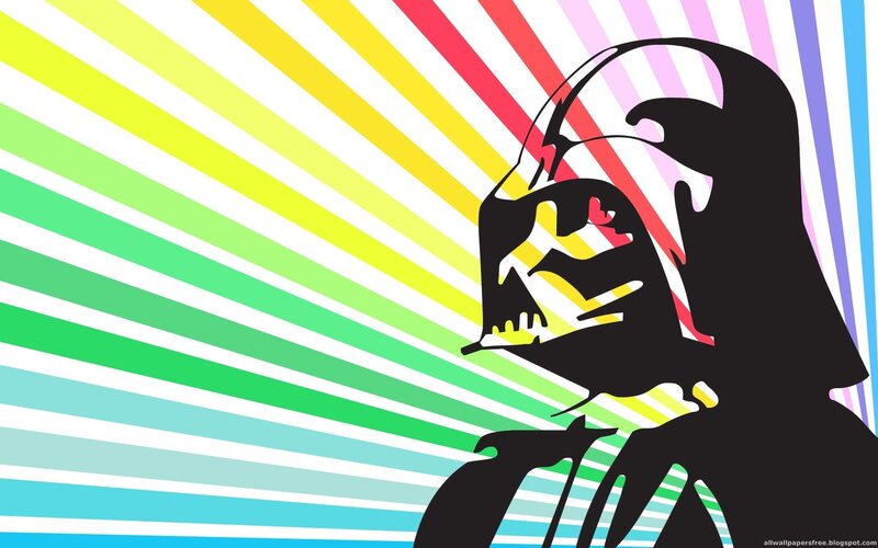 Darth Vader rainbow art