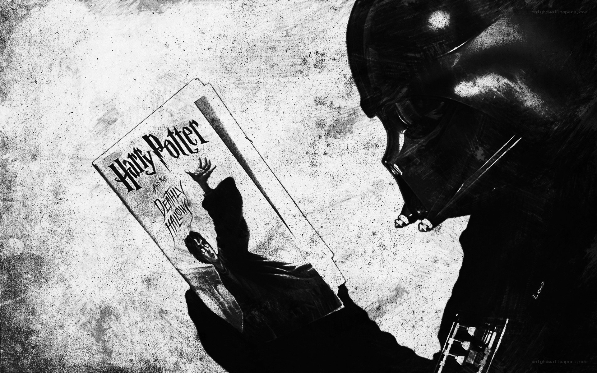 Darth Vader reading Harry Potter