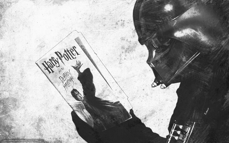 Darth Vader reading Harry Potter