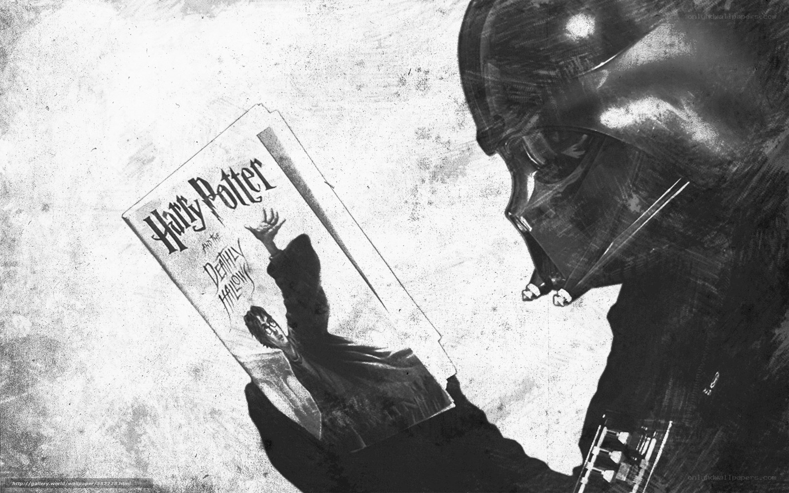 Darth Vader reading Harry Potter