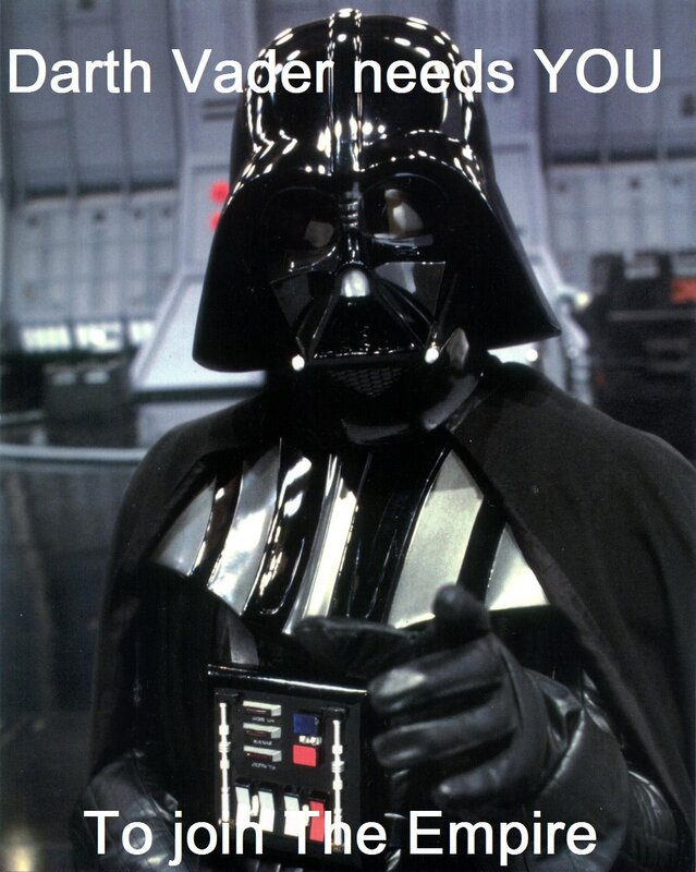 Darth Vader recruitment meme